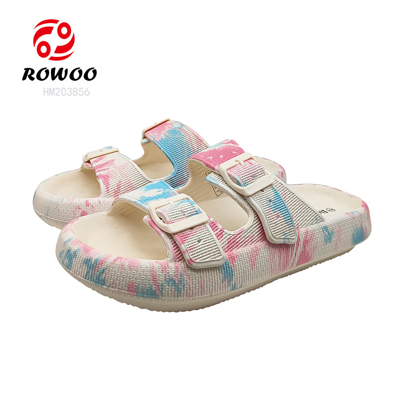 EVA Print Summer Beach Two Straps Slide Slippers