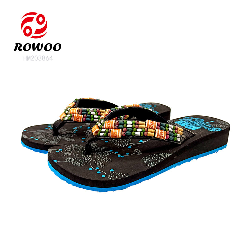 Women's Casual Bead Height-up Full Print Trend Ins Flip-Flops