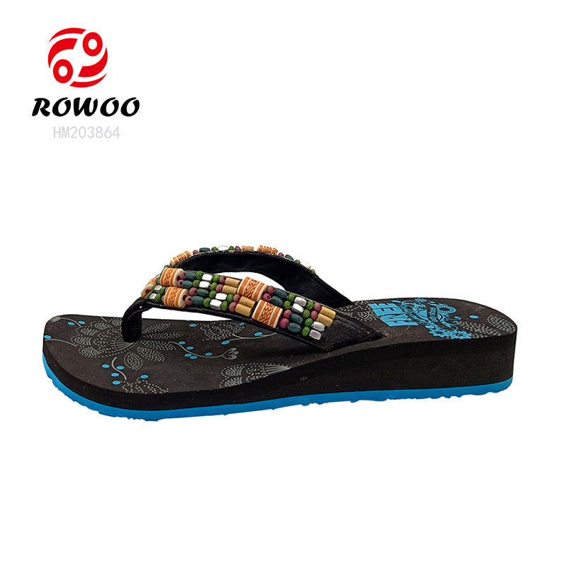 Women's Casual Bead Height-up Full Print Trend Ins Flip-Flops