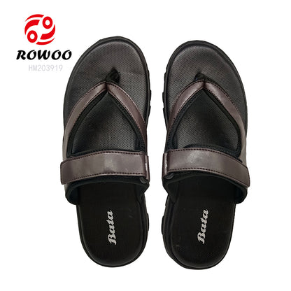 Thick Bottom Men Outdoor Sandals Leather Slipper Outdoor Sandals Thong Sandals