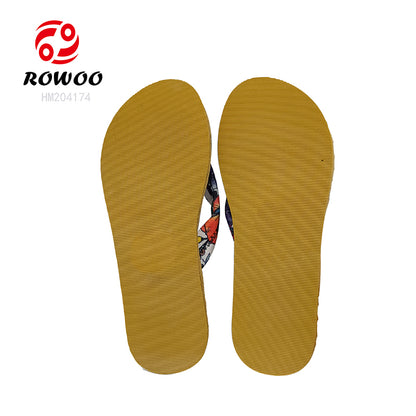 Wholesale Ladies Flip Flops Printing Straps Thong Sandals Anti-slipper Shoes