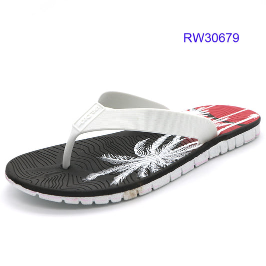 Men Flip Flops Thong Sandals Transfer Printing