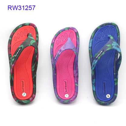 women EVA flip flops print OEM ODM custom made in china