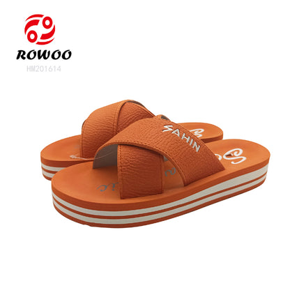 Factory one direct cross strap super quality sandals slipper for women