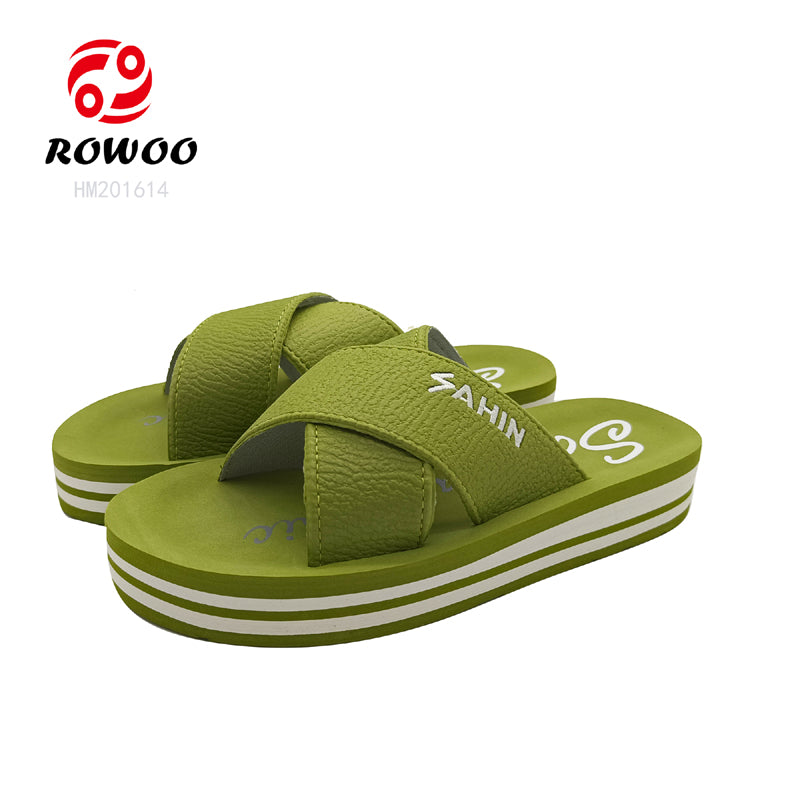 Factory one direct cross strap super quality sandals slipper for women