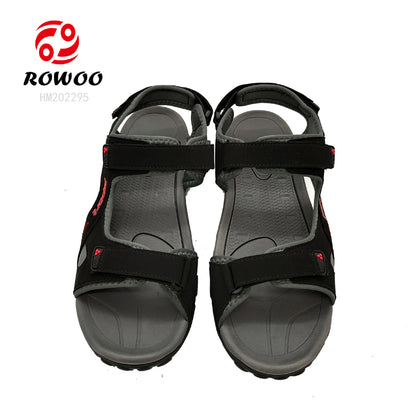 Customized open toe velcro anket self sticker outdoor sport sandals for men