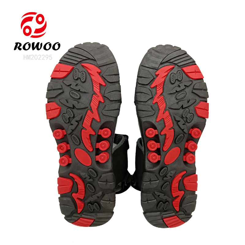 Customized open toe velcro anket self sticker outdoor sport sandals for men