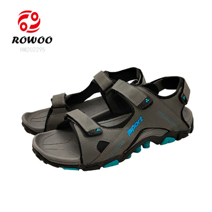 Customized open toe velcro anket self sticker outdoor sport sandals for men