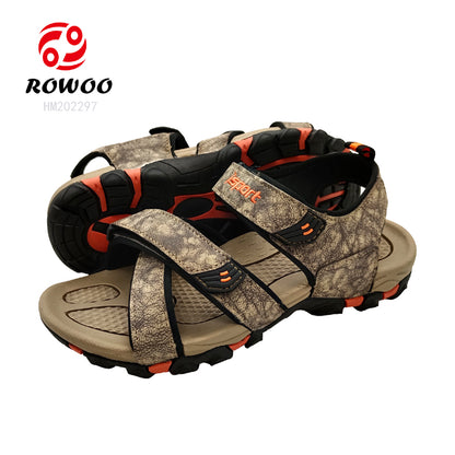 Wholesale crack PU upper teenage outdoor sport sandals shoe