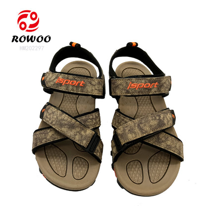 Wholesale crack PU upper teenage outdoor sport sandals shoe