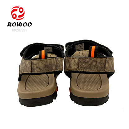 Wholesale crack PU upper teenage outdoor sport sandals shoe