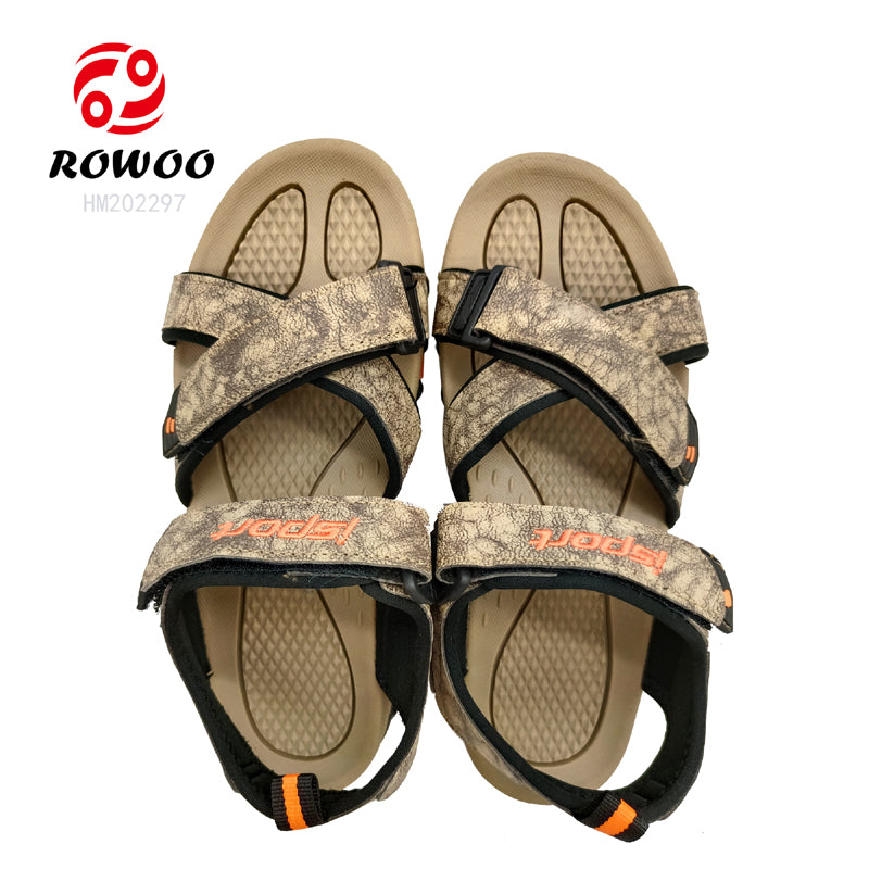 Wholesale crack PU upper teenage outdoor sport sandals shoe