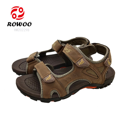 Wholesale crack PU upper teenage outdoor sport sandals shoe