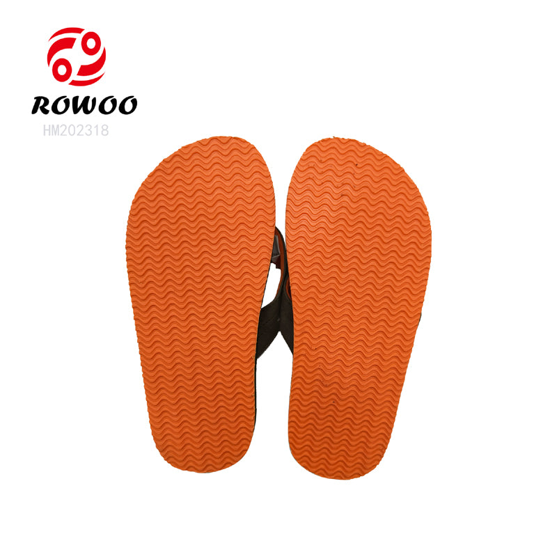 Customized color printed insole super quality fashion outdoor men flip flops