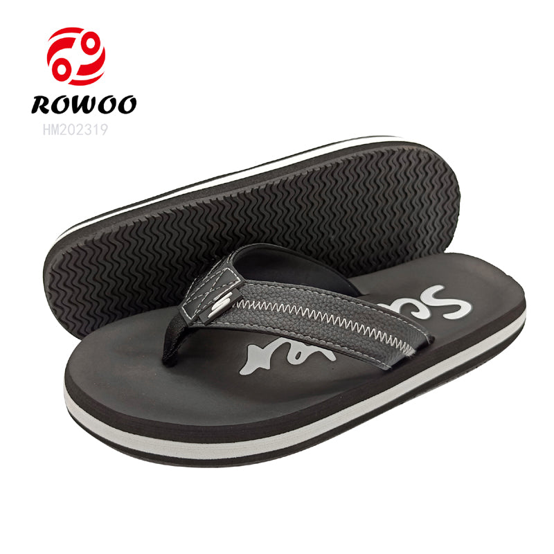 Hot sale open toe summer beach sleepers casual shoes no slip outdoor slippers for men