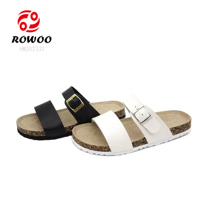 Promotion open toe clog sandals wood sole slipper top quality fashion outdoor unisex cork sandals shoes